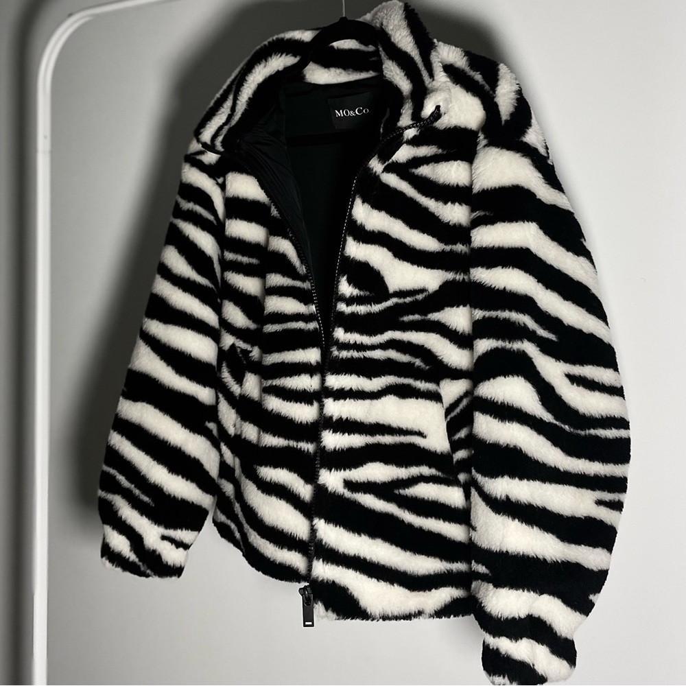 Zebra Wool Teddy Jacket - image 1